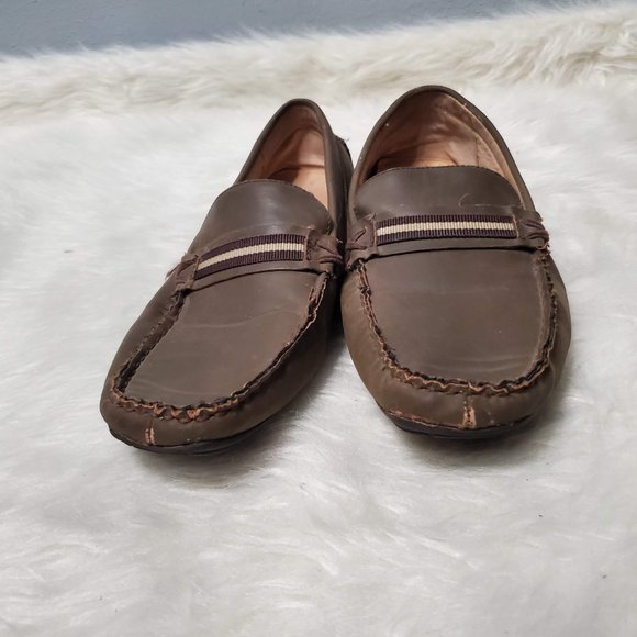 Merona Brown Faux Leather Slip On Loafers, 8.5 - Picture 4 of 8